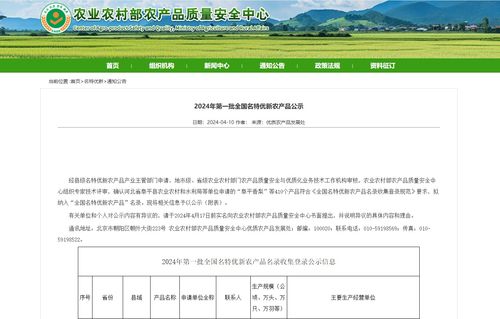 2024年第一批全國名特優新農產品公示 自貢市大安區3類產品上榜